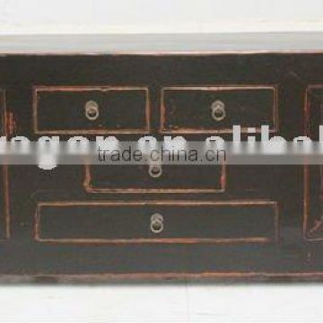 Modern wooden black low cabinet/ TV stand