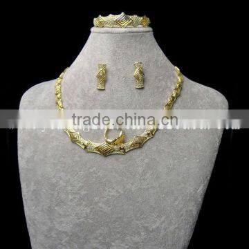 GOLD HALF SET COPPER,GOLD PLATED BRIDAL JEWELRY SET,CHEAP INDIAN STONE SET JEWELRY