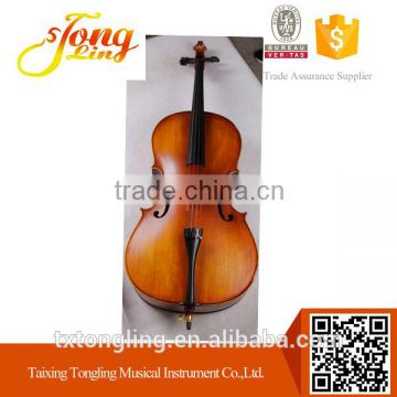 OEM Solid Wood Top Material And Electric Material Ebony Wood Fingerboard Cello TL013-1