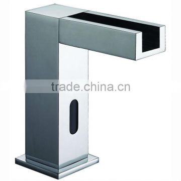 Luxury Brass Automatic Faucet, Square Model Sensor Tap For Cold Water Only, Chrome Finishing and Deck Mounted