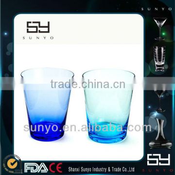 Glass Drinkware Type Green and Blue Colored Drinking Glass                        
                                                Quality Choice