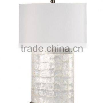 Shell 29"H table lamp with oval shade