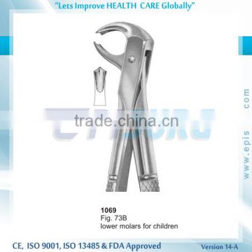 Extraction Forceps, lower molars for children, Fig 73B, Periodontal Oral Surgery