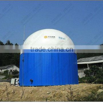 Domestic biogas container on biogas digester