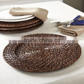 Luxury rattan and bamboo hotel serving tray