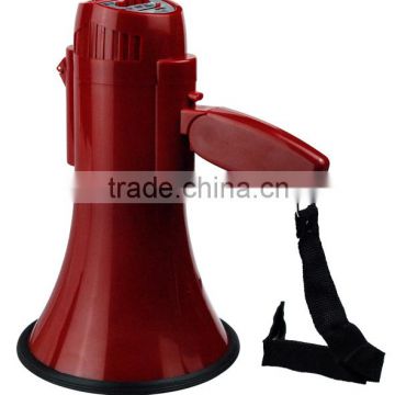 Security outdoor folding handle megaphone with record