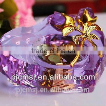 Hot sale heart shaped crystal music instrument for gift favors CM-012