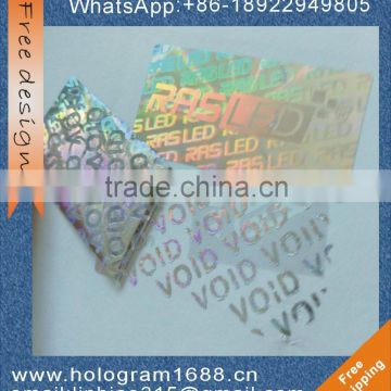 Self Adhesive VOID Custom Hologram Sticker