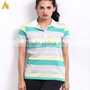 the fashion striped women's t shirt polo