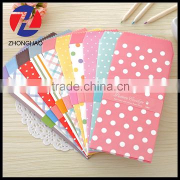 2015 new arrived wholesale gift design creative customized printed dot paper envelope