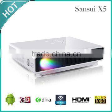 New design with WIFI,HDMI MHL USB BLUETHOOTH,Multi-function mini 3D projector