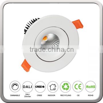 rotatable 12W LED downlight cob commercial lighting with 3 inch 80mm cuthole