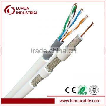 Hybrid cable for RG6 Coaxial cable with UTP CAT5e cable