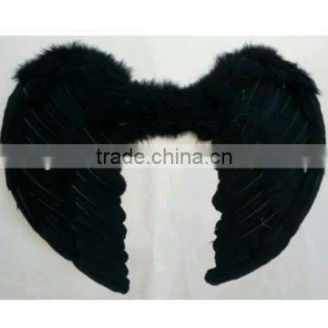 Black Feather Angel Wings Fancy Fairy Dress Up Halloween PartyCostume 54x37cm