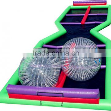 20m long inflatable zorb ball track, customize large inflatable lane for zorb ball