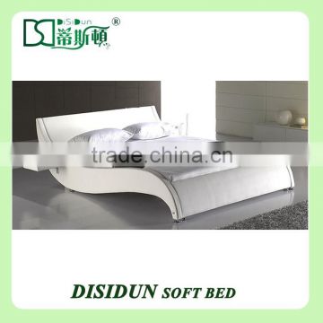King size customized round leather bed frames DS-1016
