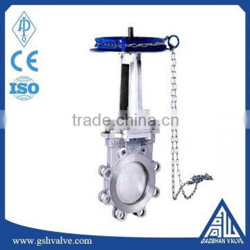 ASTM chain gear stainless steel 316 knife gate valve