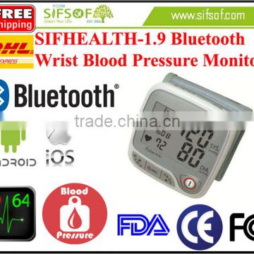 SIFHEALTH-1.9 Wrist Blood Pressure Monitor, WHO Blood Pressure Light Indicator, Blood Pressure Monitor, CE MDD Certified, BPM