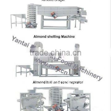Almond dehulling machine
