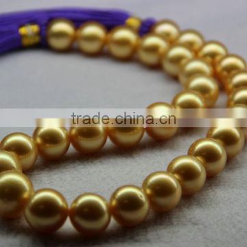 wholesale AAA 13-14mm golden color south sea pearl strands