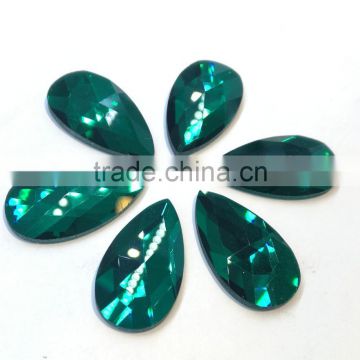 tear drop sew on pendant glass flat back beads for garment accessories