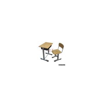 Chrome Plating Adjustable Single Desk and Chair,school furniture