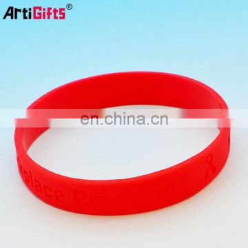 Red color ready-made molds cheap silicone bracelet rubber