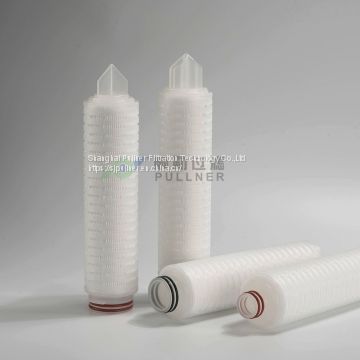 Particulate Removal PES Micro Pleated Filters , Precision Pleated Water Filter 0.45umPleated Food and Beverage Water Filter PES Nylon PVDF 0.2 Micron OD 69mm