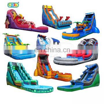 2020 2 lane 0 55mm pvc inflatable water slide with design for adults and kids