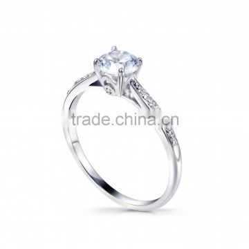 14K Bridal semi mount engagement ring with diamonds
