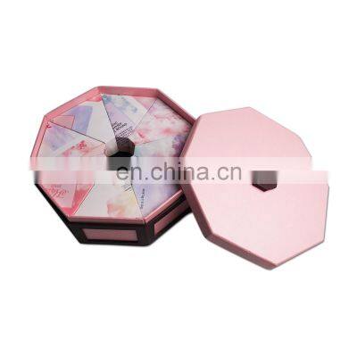 Assorted hexagon separate packed transparent window chocolate box design