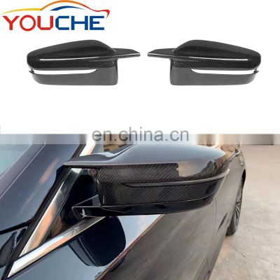 M3 style CF side door mirror cover mirrors for BMW 3 4 5 7 8 series G20 G21 G22 G30  G11 G12 G14 G15 (for LHD car)