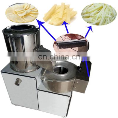 Potato washing and cutting machine/potato washing peeling and cutting machine for sale