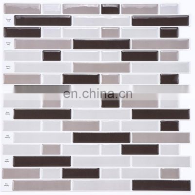 DIY Mosaic kitchen backsplash wallpaper removable 3d wall sticker peel and stick wall tile for home bathroom