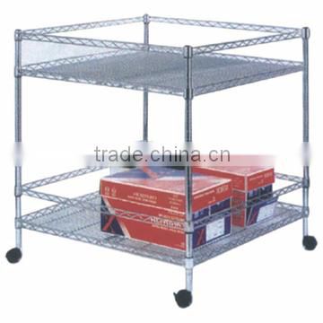 Ultra chrome 5- tier NSF Wire Shelving Rack with Wheels