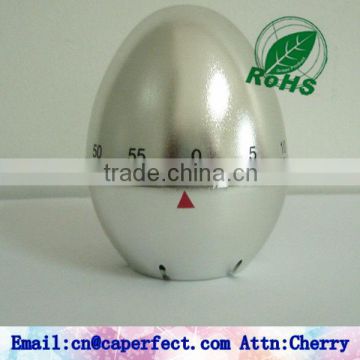 Plastic ABS with chromed Finishing Egg Shaped Mechanical Countdown Timer