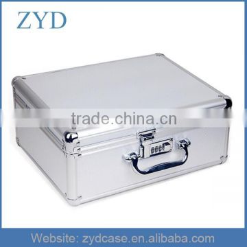 Silver Stripe Aluminum Briefcase, Lockable Attache Case ZYD-LX92201