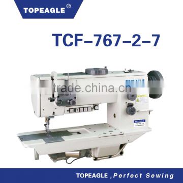 TOPEAGLE TCF-767-2-7 Double Needle Compound Feed Lockstitch Sewing Machine With Auto Thread Trimming