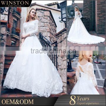 Hot Sale Factory Custom tibetan dresses luxury beading crystal wedding dress