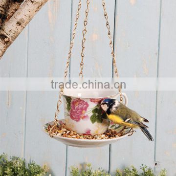 Hanging teapot ceramic bird feeder parts