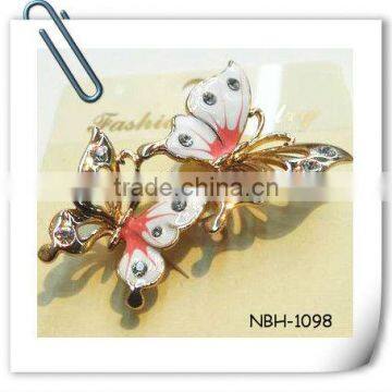 Fashion colorful enamel butterfly brooch with crystal stones