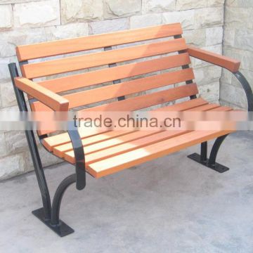 Recycled plastic park bench modern outdoor wood bench with back