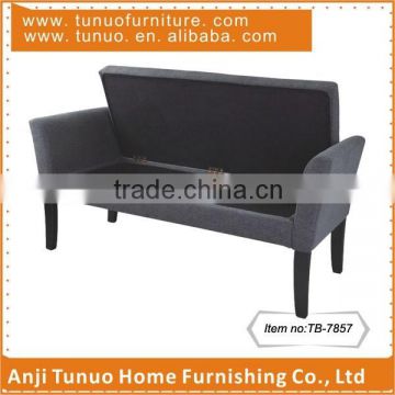 Lounge&storage bench&couch,Rubber wood legs,With a lid,TB-7857