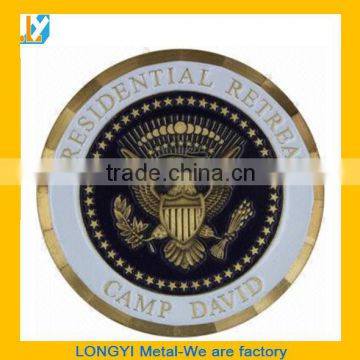 3D zinc alloy Custom gold plated fashion challenge coin