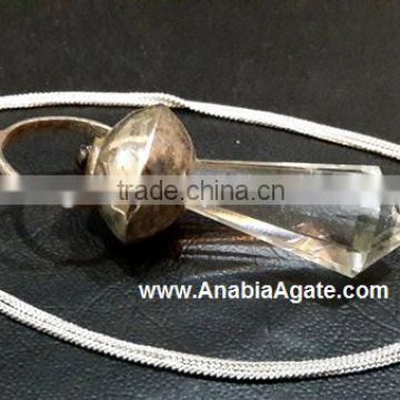 Crystal Quartz Facetted Pencil Pendant With Cord : Crystal pendants 2016 New Collection