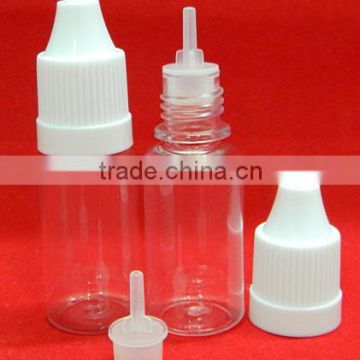 5ml 10ml PET clear brown E cigarette medicine juice liquid plastic dropper bottle with long thin tip and childproof cap