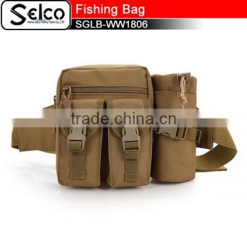 Waterproof founctional canvas fishing tackle waist bag
