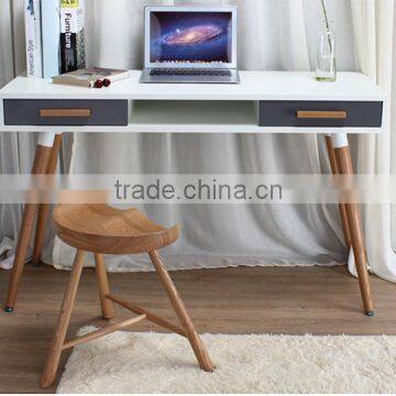 New design elegant computer desk,wooden legs modern study room furniture