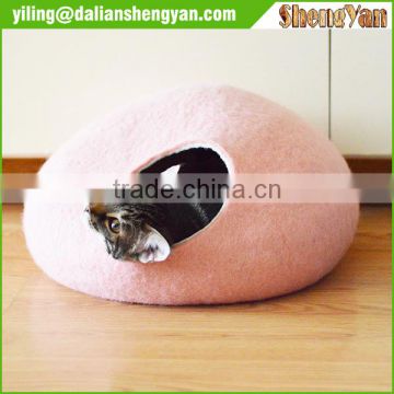 Felt Cat Cave Handmade Indoor 100% Wool Cat Bed