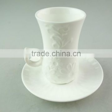cheap beautiful shape porcelain coffee tea set tableware cup and saucer